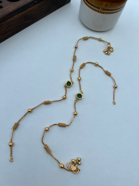 Kundan reversible anklets
