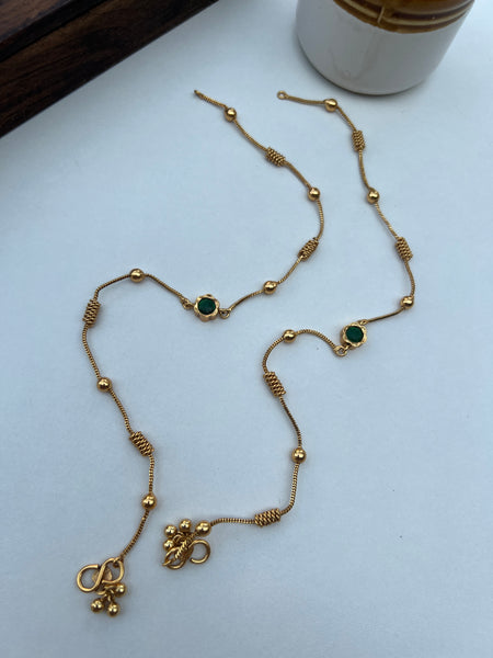 Kundan reversible anklets