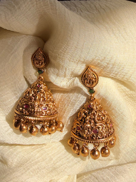 Temple antique bridal Jhumkas