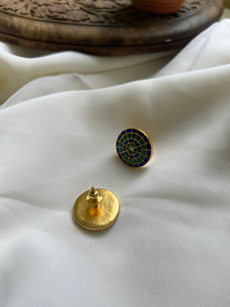 Jumbo Kundan chakra studs