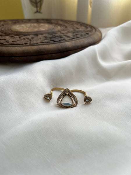 Polki uncut Multi finger ring