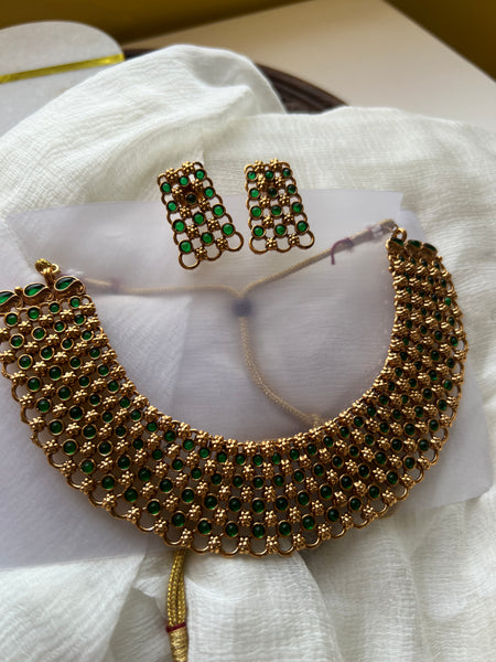 Kemp bridal necklace with studs