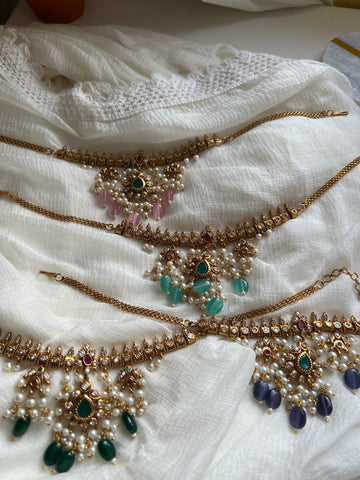 Guttapusalu choker with color beads set