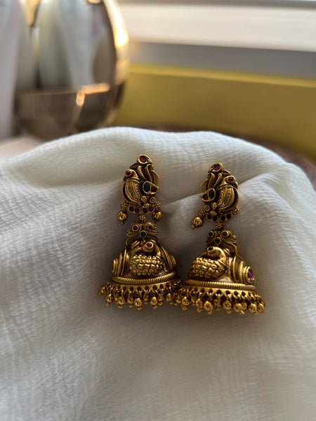 Nagas mayoora jhumkas