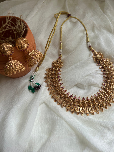 Kemp Lakshmi bridal necklace with jhumkas