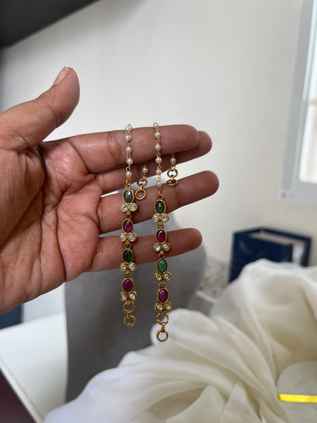 Kemp oval earrings chain