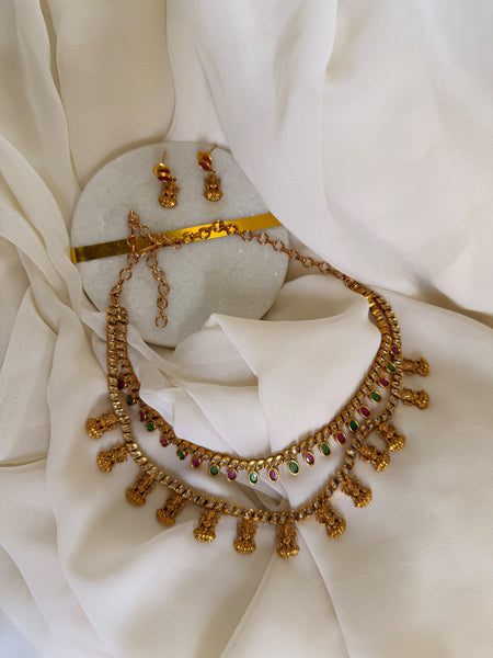 Two layer Kemp Necklace With studs