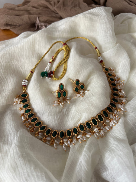 Kemp look alike rice pearls necklace