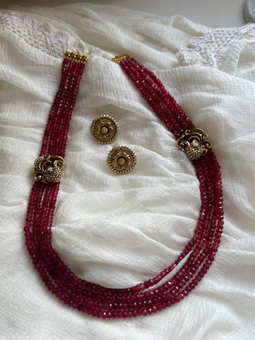Semi precious bead Nagas maala with studs