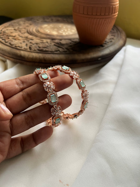 Mint rose gold bangles 2.4