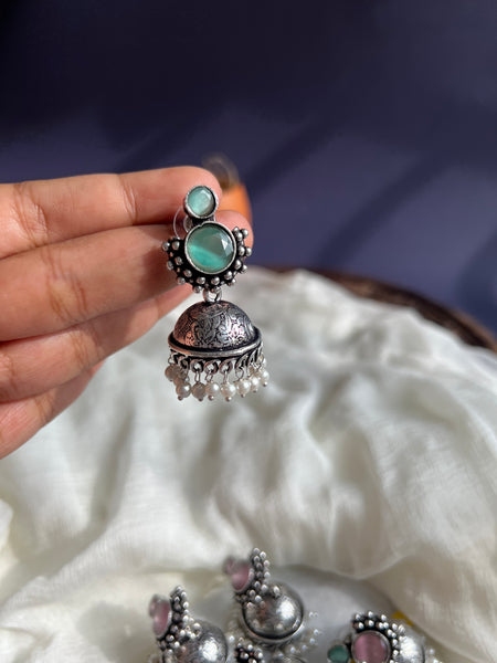 2 stone jhumkas