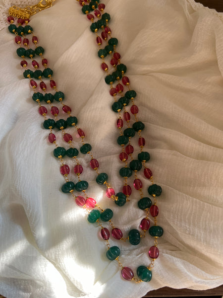 Pumpkin bead pink Maala