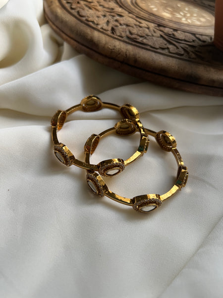 Antique Polki uncut bangles