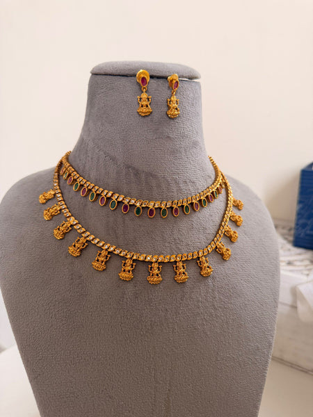 Two layer Kemp Necklace With studs