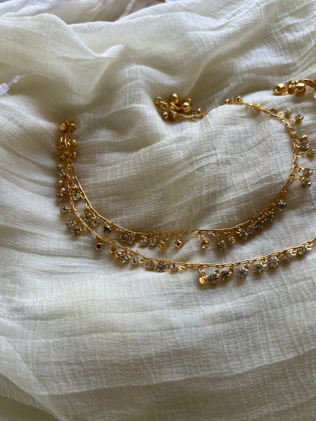 Stone drops anklets