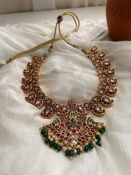 Kemp manga premium necklace with jhumkas