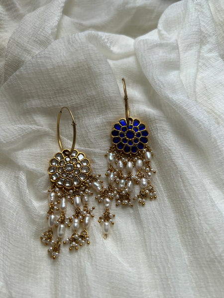 Reversible Kundan flower Balis