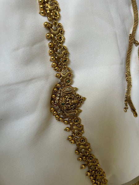 Antique temple style Lakshmi hip belt