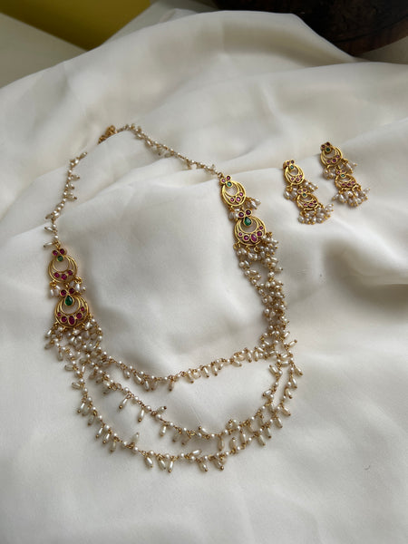 Guttapusalu layers haram with earrings