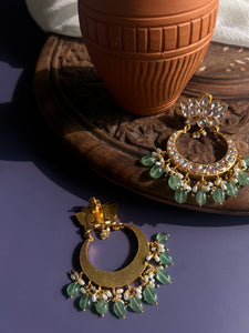 Kundan mint green Chaandbalis pre book