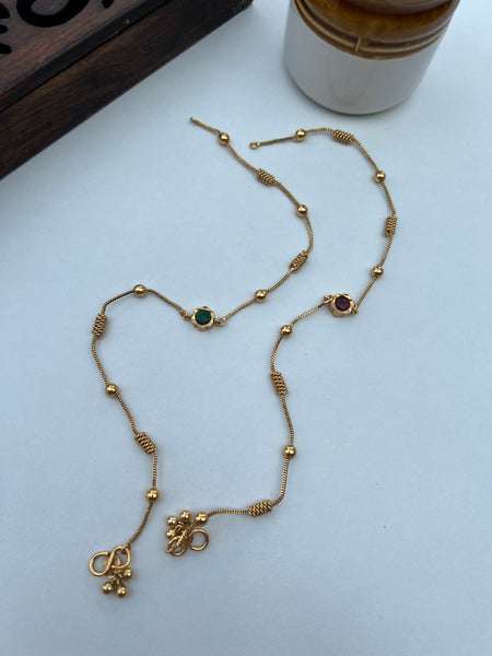 Kundan reversible anklets
