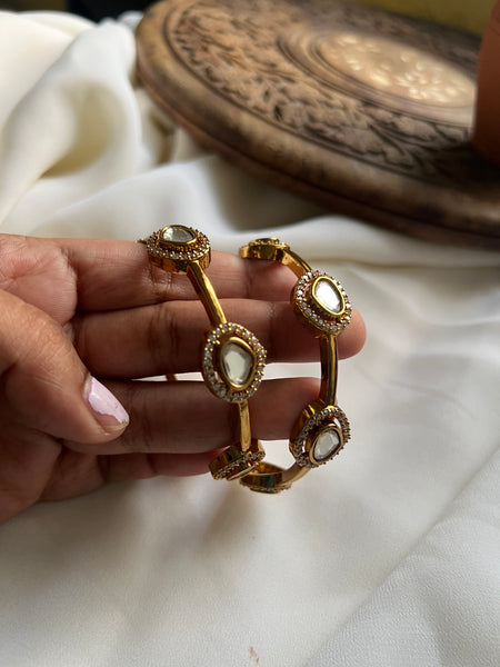 Antique Polki uncut bangles