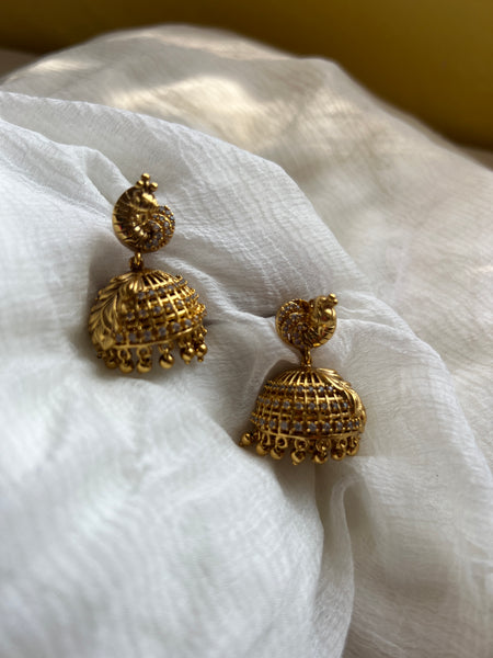 Antique peacock jhumkas