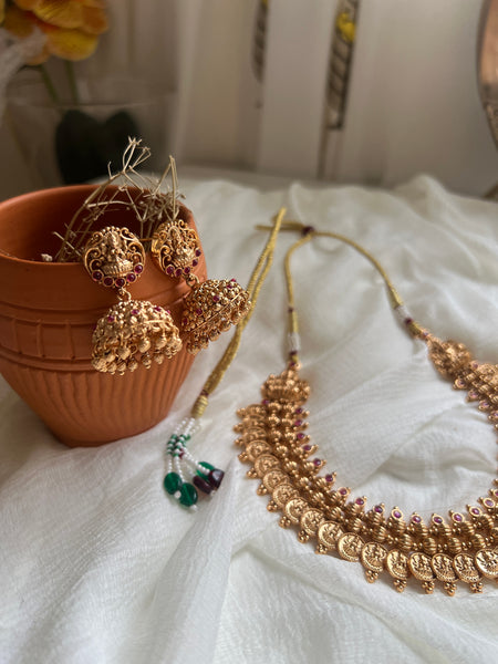 Kemp Lakshmi bridal necklace with jhumkas