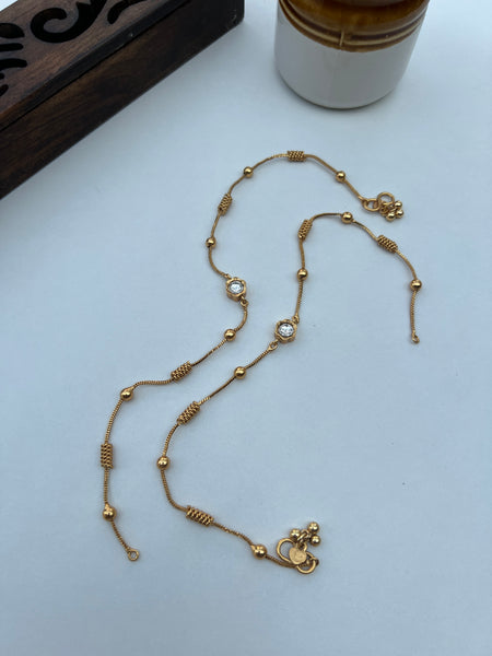 Kundan reversible anklets