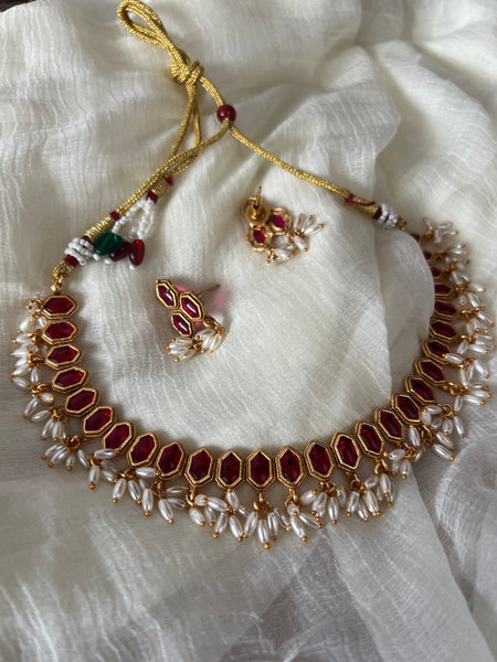 Kemp look alike rice pearls necklace