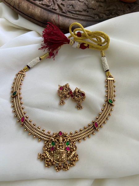 Temple Kundan necklace with studs