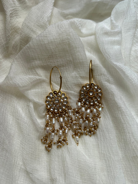 Reversible Kundan flower Balis