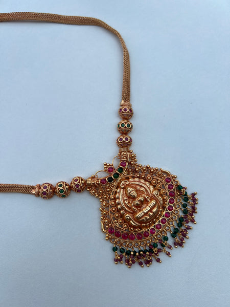 Gold look alike kemp Lakshmi necklace