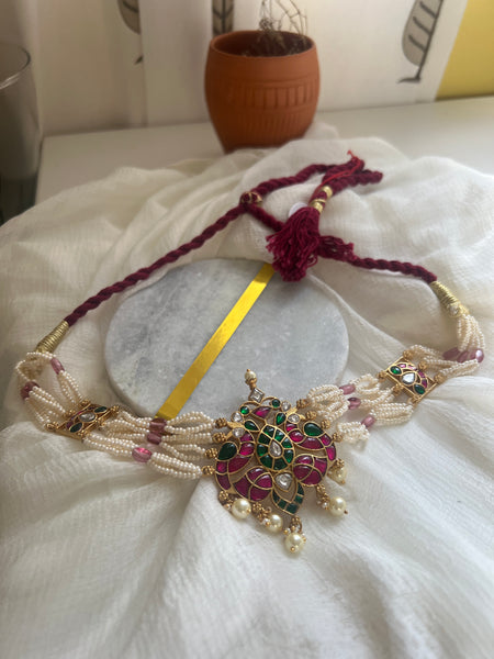 Kundan designer pearl choker