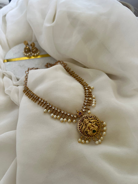 Lakshmi Attigai with small jhumkas