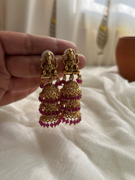 Lakshmi 3 step jhumkas