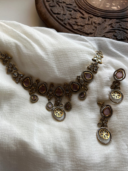 Victorian style necklace with earrings