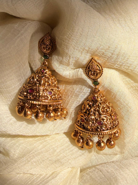 Temple antique bridal Jhumkas