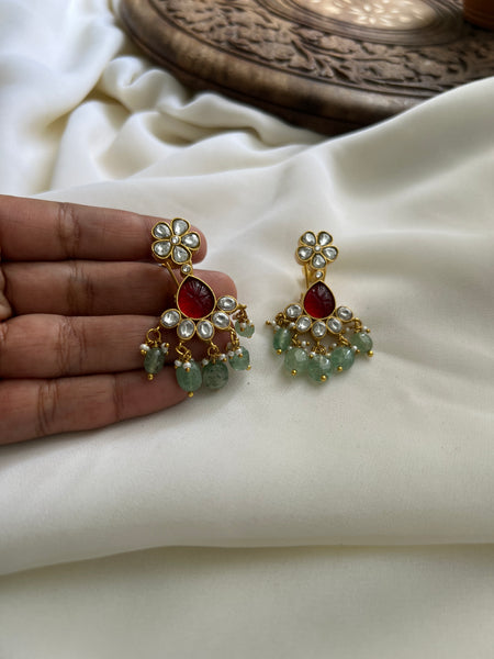 Kundan carved Chaandbalis