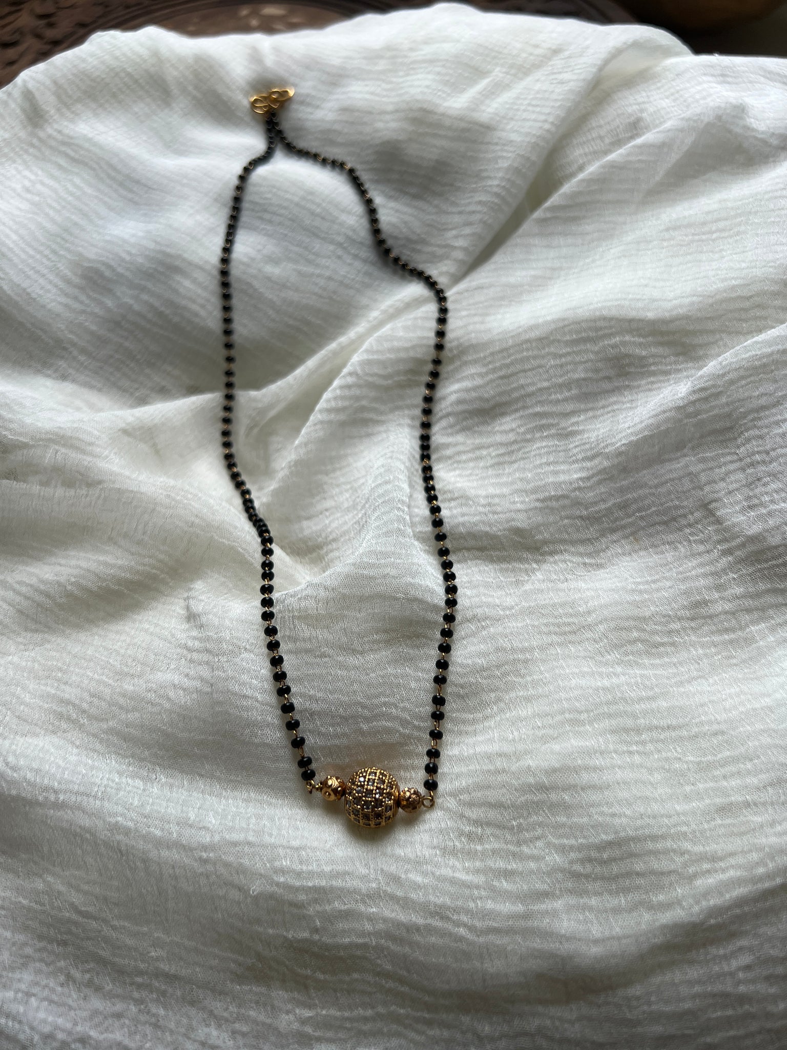 Stone sphere mangalsutra