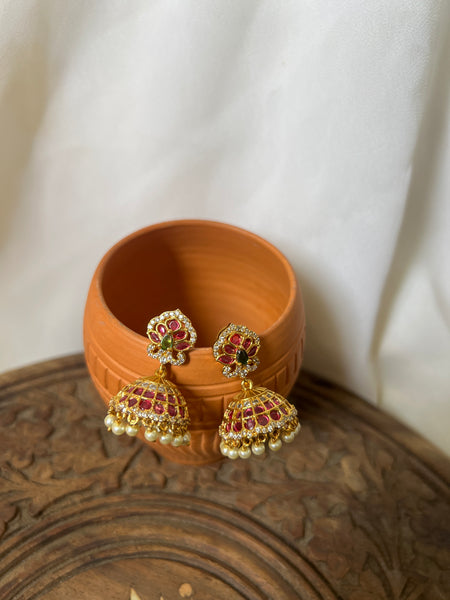Kemp floral Jhumkas