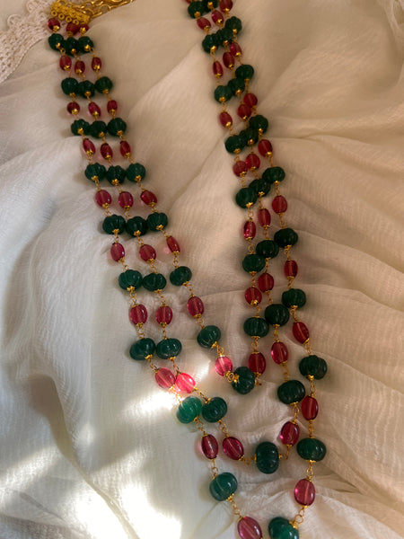 Pumpkin bead pink Maala