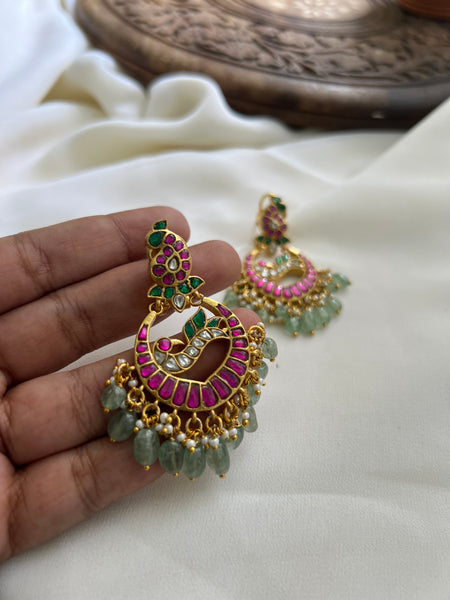 Kundan peacock Chaandbalis
