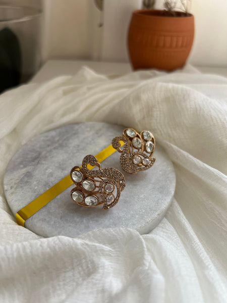 Peacock Moissante studs