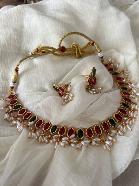 Kemp look alike rice pearls necklace