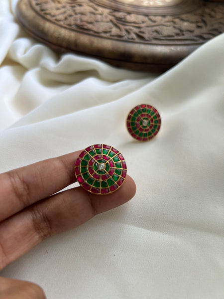 Jumbo Kundan chakra studs