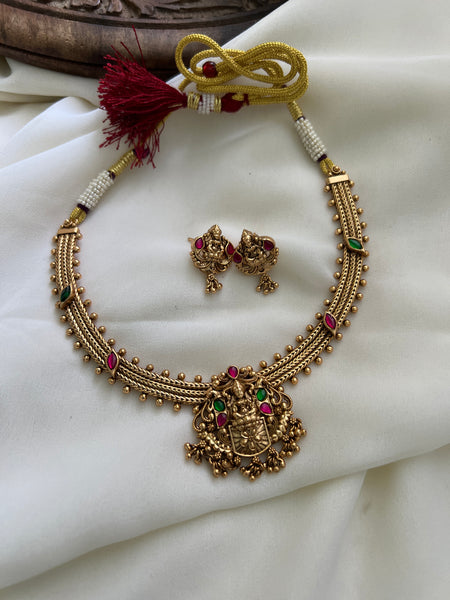 Temple Kundan necklace with studs