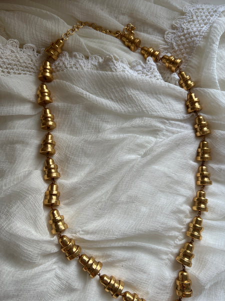 Tribal inspired bell long necklace