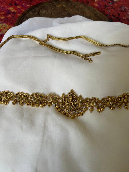 Antique temple style Lakshmi hip belt
