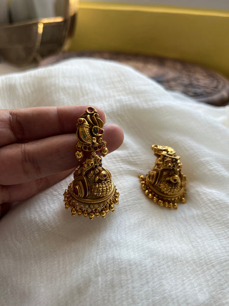 Nagas mayoora jhumkas